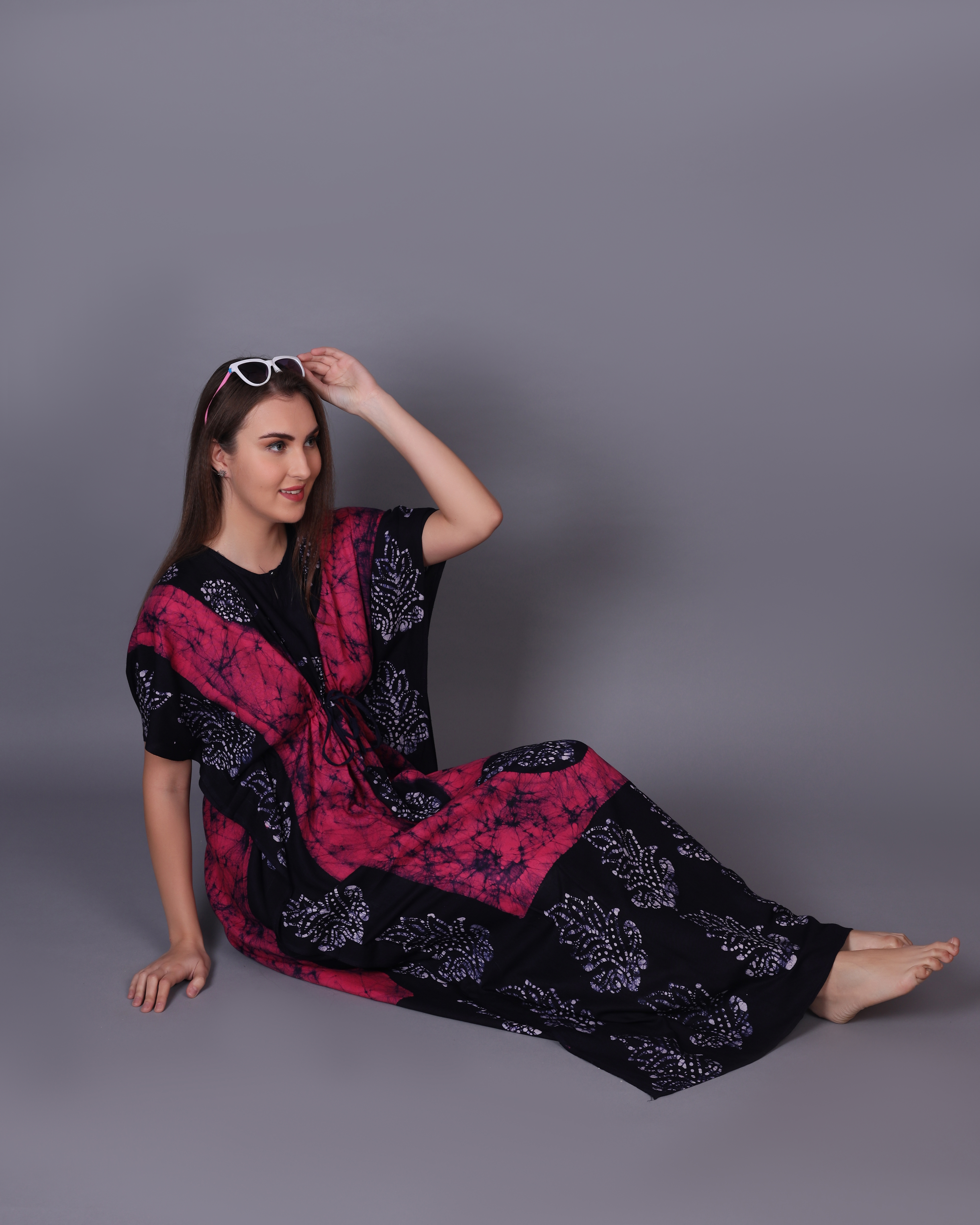 Laddynest Rayon Cotton Kaftan β Rani (Free Size) Laddynest Rayon Cotton Kaftan β Rani (Free Size)